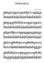 Téléchargez l'arrangement pour piano de la partition de Jingle bells en PDF